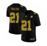Men's Washington Redskins #21 Sean Taylor Black Leopard Print Fashion Vapor Limited Football Jersey