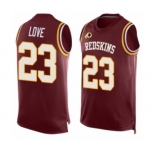 Men's Washington Redskins #23 Bryce Love Limited Red Player Name & Number Tank Top Football Jersey