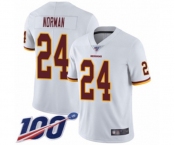 Men's Washington Redskins #24 Josh Norman White Vapor Untouchable Limited Player 100th Season Football Jersey