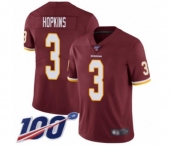 Men's Washington Redskins #3 Dustin Hopkins Burgundy Red Team Color Vapor Untouchable Limited Player 100th Season Football Jersey