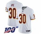 Men's Washington Redskins #30 Troy Apke White Vapor Untouchable Limited Player 100th Season Football Jersey