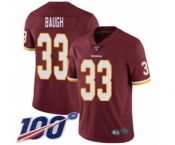 Men's Washington Redskins #33 Sammy Baugh Burgundy Red Team Color Vapor Untouchable Limited Player 100th Season Football Jersey