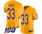 Men's Washington Redskins #33 Sammy Baugh Limited Gold Rush Vapor Untouchable 100th Season Football Jersey