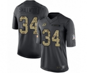 Men's Washington Redskins #34 Wendell Smallwood Limited Black 2016 Salute to Service Football Jersey
