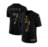 Men's Washington Redskins #7 Dwayne Haskins Jr Black Flocked Lightning Vapor Limited Football Jersey