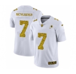 Men's Washington Redskins #7 Dwayne Haskins Jr Flocked Leopard Print Vapor Limited Football Jersey White