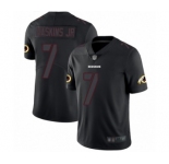 Men's Washington Redskins #7 Dwayne Haskins Limited Black Rush Impact Football Jersey