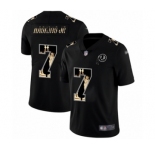 Men's Washington Redskins #7 Dwayne Haskins Limited Black Statue of Liberty Football Jersey