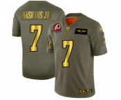 Men's Washington Redskins #7 Dwayne Haskins Olive Gold 2019 Salute to Service Limited Player Football Jersey
