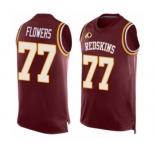 Men's Washington Redskins #77 Ereck Flowers Limited Red Player Name & Number Tank Top Football Jersey