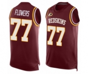 Men's Washington Redskins #77 Ereck Flowers Limited Red Player Name & Number Tank Top Football Jersey