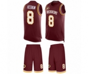 Men's Washington Redskins #8 Case Keenum Limited Burgundy Red Tank Top Suit Football Jersey