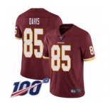 Men's Washington Redskins #85 Vernon Davis Burgundy Red Team Color Vapor Untouchable Limited Player 100th Season Football Jersey