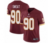 Men's Washington Redskins #90 Montez Sweat Burgundy Red Team Color Vapor Untouchable Limited Player Football Jersey