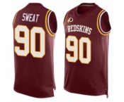 Men's Washington Redskins #90 Montez Sweat Limited Red Player Name & Number Tank Top Football Jersey