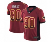 Men's Washington Redskins #90 Montez Sweat Limited Red Rush Drift Fashion Football Jersey