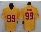 Men's Washington Redskins #99 Chase Young Limited Gold Rush Vapor Untouchable Football Jersey