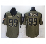 Men's Washington Redskins #99 Chase Young Nike Olive 2021 Salute To Service Limited Player Jersey