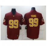 Men's Washington Redskins #99 Chase Young Olive Gold 2020 NFL Draft Vapor Limited Jersey