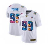 Men's Washington Redskins #99 Chase Young White Multi-Color 2020 Football Crucial Catch Limited Football Jersey