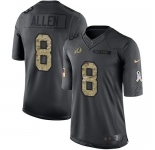 Nike Redskins #8 Kyle Allen Black Men's Stitched NFL Limited 2016 Salute to Service Jersey