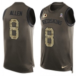 Nike Redskins #8 Kyle Allen Green Men's Stitched NFL Limited Salute To Service Tank Top Jersey
