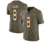 Nike Redskins #8 Kyle Allen Olive Gold Men's Stitched NFL Limited 2017 Salute To Service Jersey
