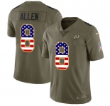 Nike Redskins #8 Kyle Allen Olive USA Flag Men's Stitched NFL Limited 2017 Salute To Service Jersey