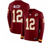 Nike Washington Redskins #12 Colt McCoy Limited Burgundy Therma Long Sleeve NFL Jersey