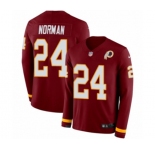 Nike Washington Redskins #24 Josh Norman Limited Burgundy Therma Long Sleeve NFL Jersey