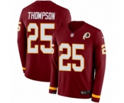 Nike Washington Redskins #25 Chris Thompson Limited Burgundy Therma Long Sleeve NFL Jersey