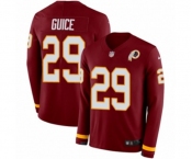 Nike Washington Redskins #29 Derrius Guice Limited Burgundy Therma Long Sleeve NFL Jersey
