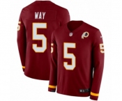 Nike Washington Redskins #5 Tress Way Limited Burgundy Therma Long Sleeve NFL Jersey