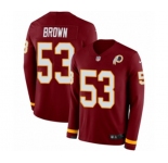 Nike Washington Redskins #53 Zach Brown Limited Burgundy Therma Long Sleeve NFL Jersey