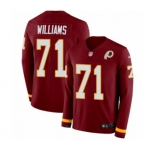 Nike Washington Redskins #71 Trent Williams Limited Burgundy Therma Long Sleeve NFL Jersey