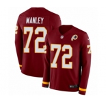 Nike Washington Redskins #72 Dexter Manley Limited Burgundy Therma Long Sleeve NFL Jersey