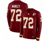 Nike Washington Redskins #72 Dexter Manley Limited Burgundy Therma Long Sleeve NFL Jersey