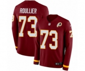 Nike Washington Redskins #73 Chase Roullier Limited Burgundy Therma Long Sleeve NFL Jersey