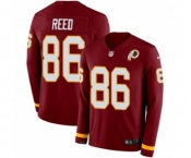 Nike Washington Redskins #86 Jordan Reed Limited Burgundy Therma Long Sleeve NFL Jersey