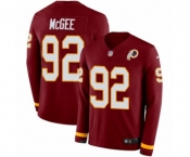 Nike Washington Redskins #92 Stacy McGee Limited Burgundy Therma Long Sleeve NFL Jersey