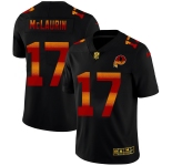 Washington Redskins #17 Terry McLaurin Men's Black Nike Red Orange Stripe Vapor Limited NFL Jersey