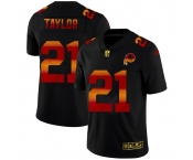 Washington Redskins #21 Sean Taylor Men's Black Nike Red Orange Stripe Vapor Limited NFL Jersey