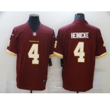 Washington Redskins #4 Taylor Heinicke Red 2020 NFL Draft Vapor Limited Jersey