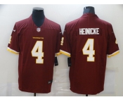 Washington Redskins #4 Taylor Heinicke Red 2020 NFL Draft Vapor Limited Jersey