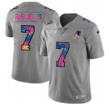 Washington Redskins #7 Dwayne Haskins Jr Men's Nike Multi-Color 2020 NFL Crucial Catch NFL Jersey Greyheather