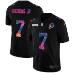 Washington Redskins #7 Dwayne Haskins Jr Men's Nike Multi-Color Black 2020 NFL Crucial Catch Vapor Untouchable Limited Jersey