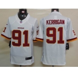 nike nfl jerseys washington redskins #91 kerrigan white[nike limited]