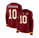 Women Nike Washington Redskins #10 Paul Richardson Limited Burgundy Therma Long Sleeve NFL Jersey