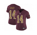 Women Nike Washington Redskins #14 Ryan Grant Burgundy Red Gold Number Alternate 80TH Anniversary Vapor Untouchable Limited Player NFL Jersey