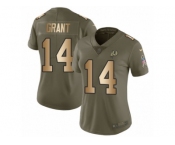 Women Nike Washington Redskins #14 Ryan Grant Limited Olive Gold 2017 Salute to Service NFL Jersey